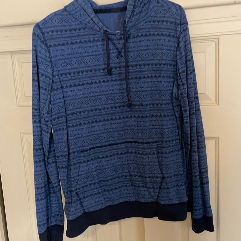 Blue tribal print light hoodie from pacsun